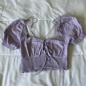 Aeropostal lila/pastel purple crop top size xs